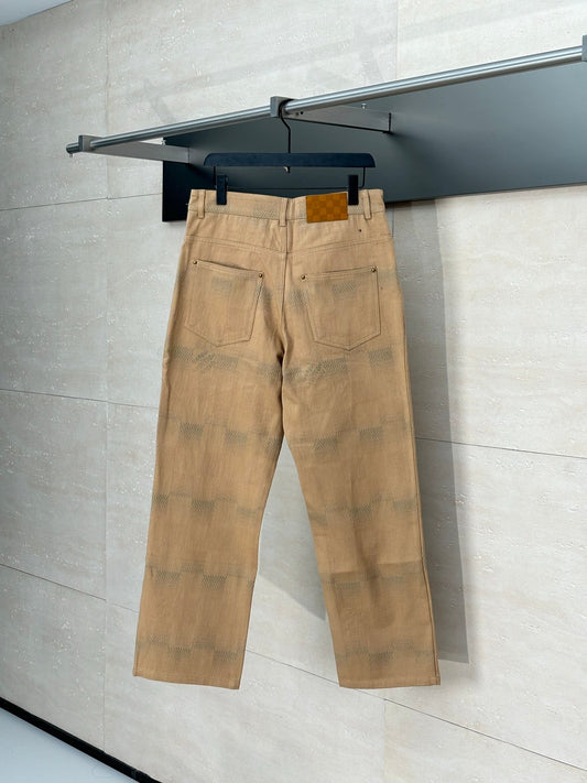 250819 New high-quality jacquard checkered trousers
