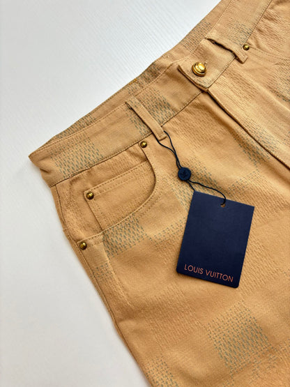 250819 New high-quality jacquard checkered trousers