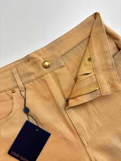 250819 New high-quality jacquard checkered trousers