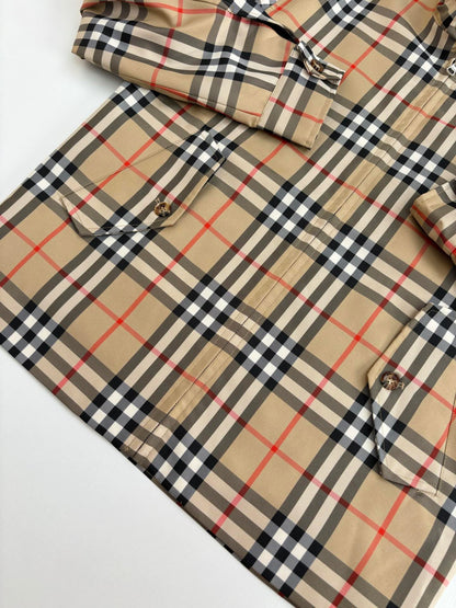 250819 A new high-quality classic checkered stand-up collar coat