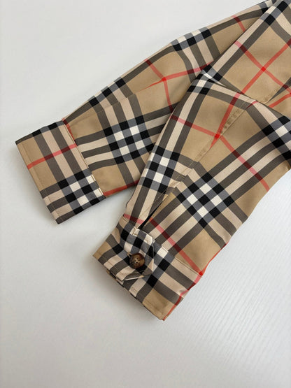 250819 A new high-quality classic checkered stand-up collar coat