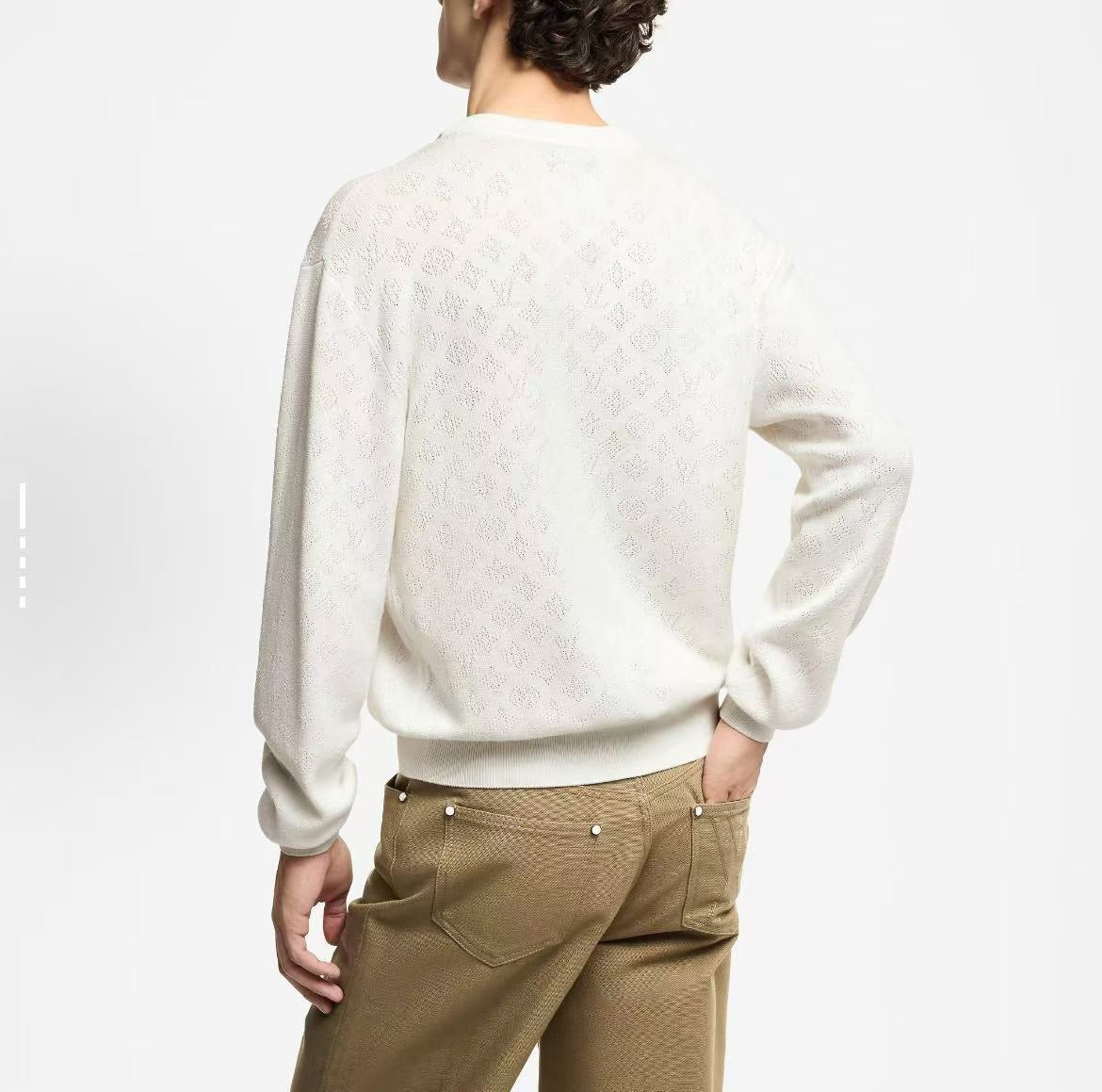 250819 New high-quality sweater with hollowed-out stitching