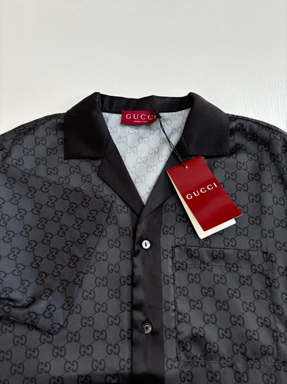 250819 New high-quality silk full-print short-sleeved shirt