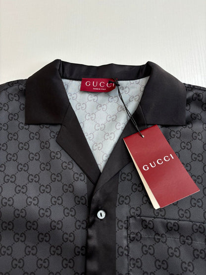 250819 New high-quality silk full-print short-sleeved shirt