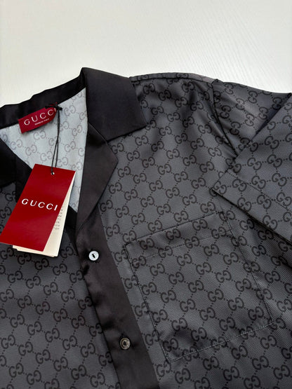 250819 New high-quality silk full-print short-sleeved shirt