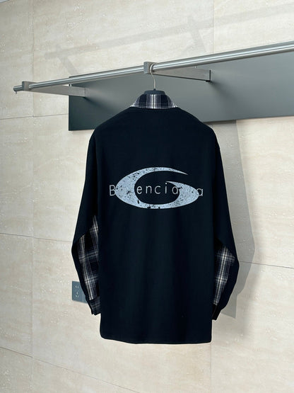 250819 New high-quality outerwear style logo letter long-sleeved shirt
