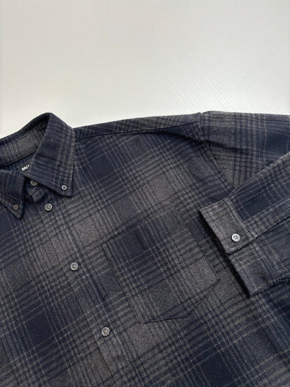 250819 New high-quality vinyl letter lapel check shirt