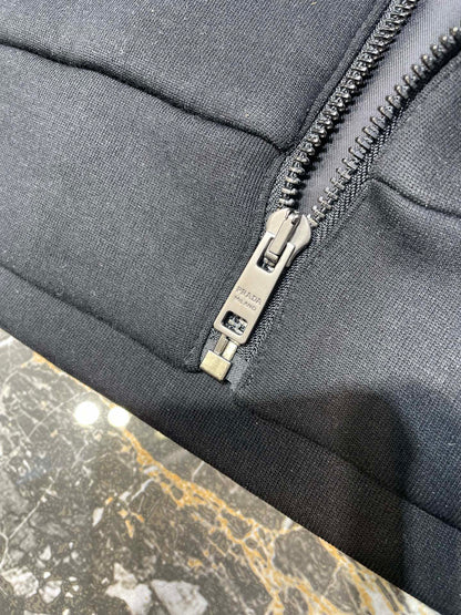 250819 New high-quality patchwork Roman fabric zipper jacket