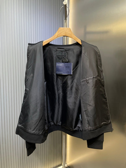 250819 New high-quality patchwork Roman fabric zipper jacket