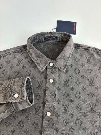 250819 A new high-quality full-printed jacquard denim jacket