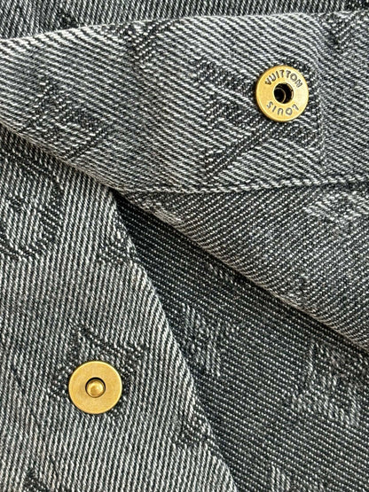 250819 A new high-quality full-printed jacquard denim jacket