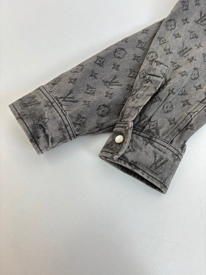 250819 A new high-quality full-printed jacquard denim jacket