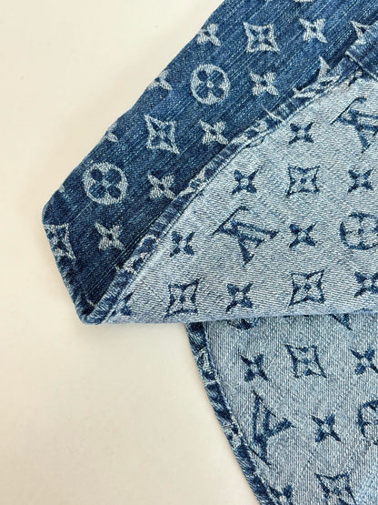 250819 A new high-quality full-printed jacquard denim jacket