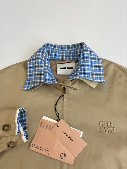 250819 New high-quality checkered fake two-piece jacket