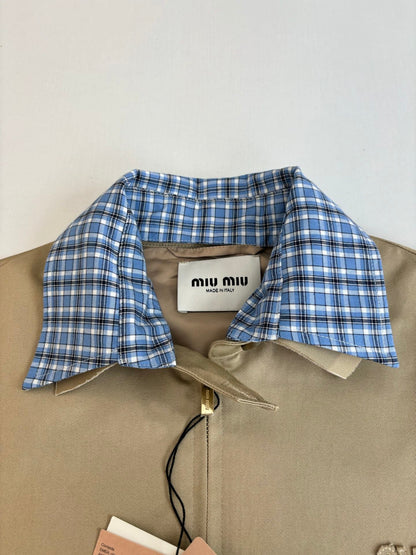 250819 New high-quality checkered fake two-piece jacket