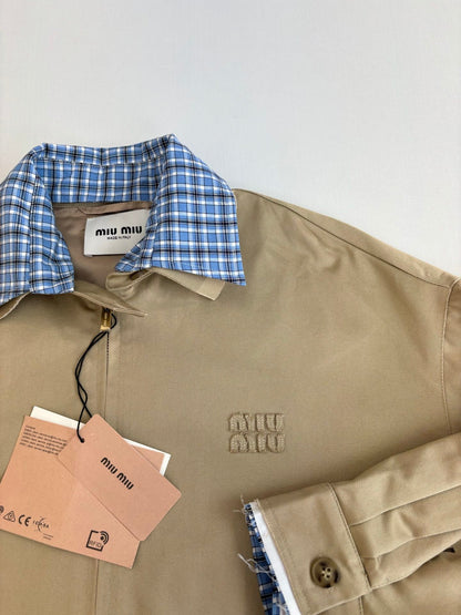 250819 New high-quality checkered fake two-piece jacket