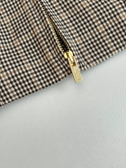 250819 A new high-quality corduroy collar checkered jacket