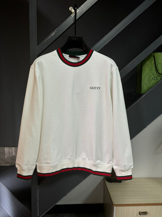 250819 A new high-quality color-blocking classic embroidered sweatshirt