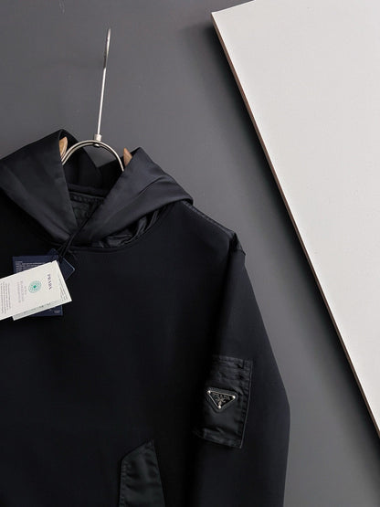 250819 New high-quality patchwork hooded sweatshirt