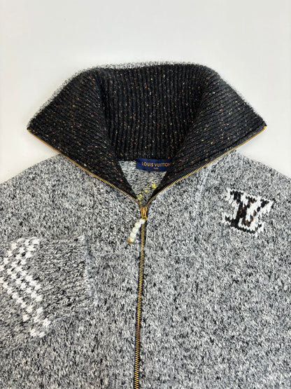250825 New high-quality sailboat fishing yarn knitted zipper sweater coat
