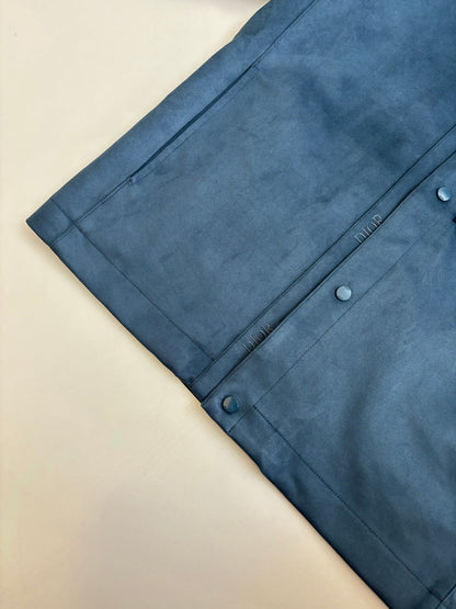 250825 A new high-quality suede textured minimalist leather jacket