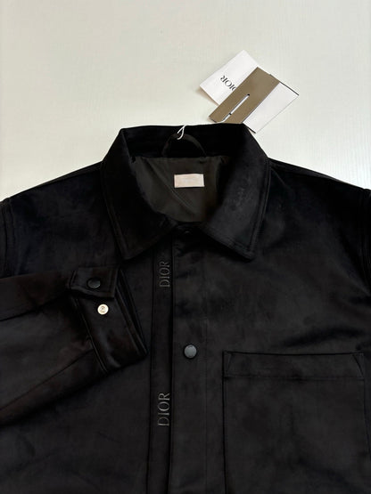 250825 A new high-quality suede textured minimalist leather jacket