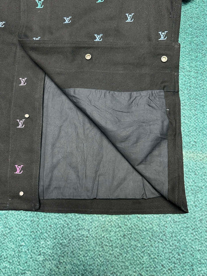 250825 New high-quality gradient full-print skateboard denim jacket