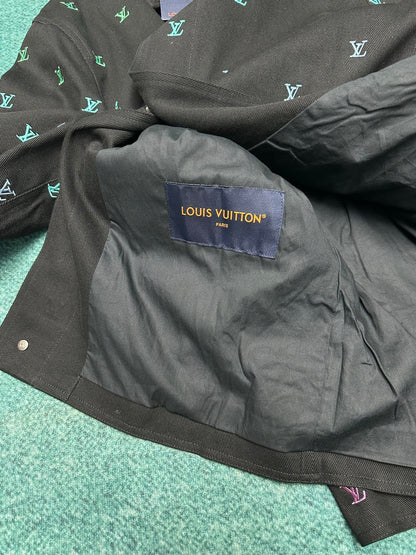 250825 New high-quality gradient full-print skateboard denim jacket