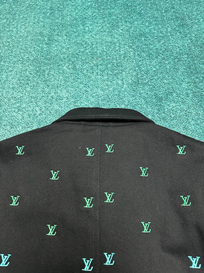 250825 New high-quality gradient full-print skateboard denim jacket
