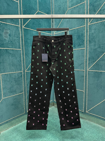250825 New high-quality gradient full-print skate jeans