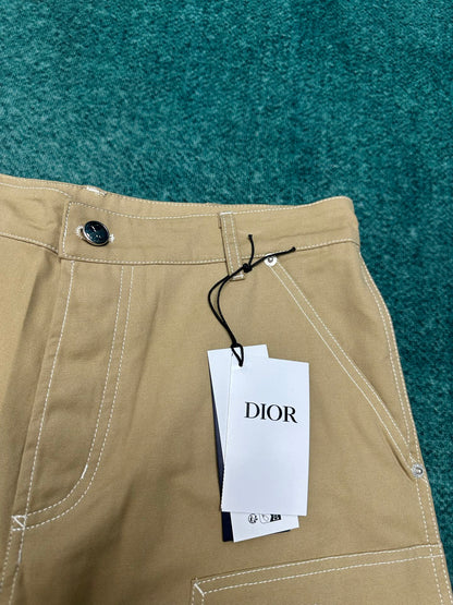 250825 New high-quality cotton pocket embroidered long pants set