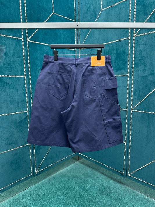 250825 New high-quality cotton pocket embroidered shorts set
