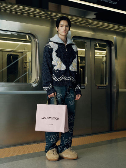 250825 New high-quality floral 㚏 jacquard heavy zipper jacket
