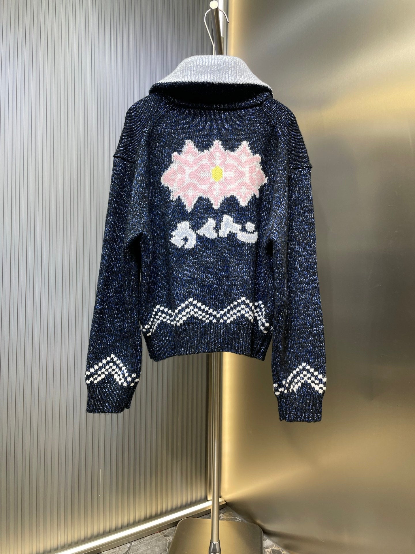 250825 New high-quality floral 㚏 jacquard heavy zipper jacket