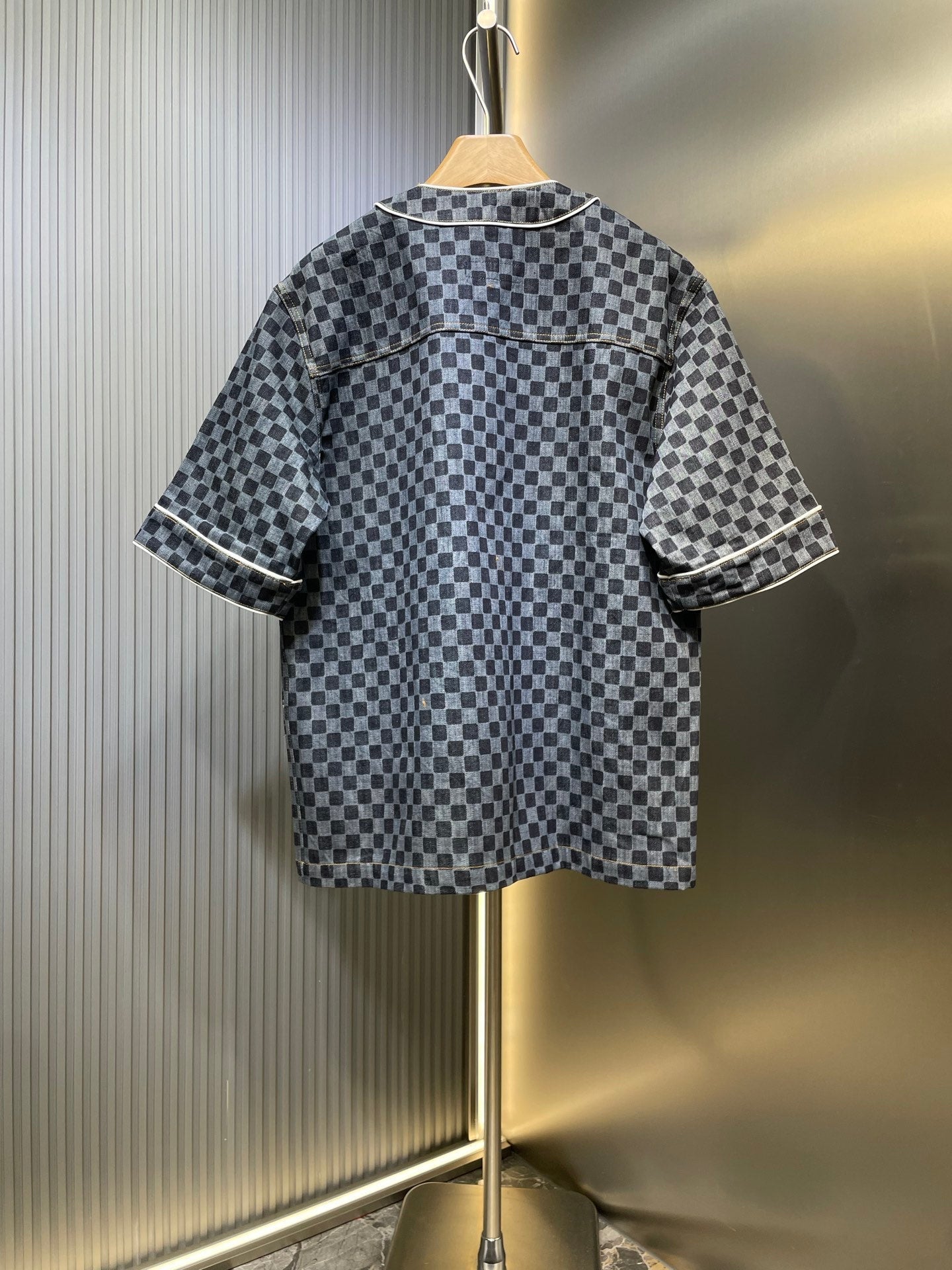 250825 New high-quality mini laser denim short-sleeved shirt