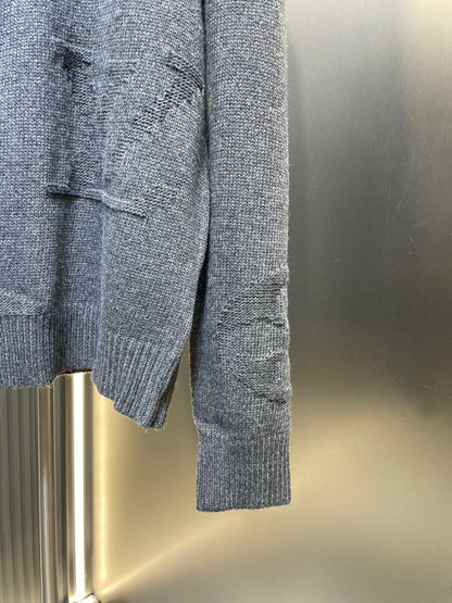 250825 New high-quality POLO wool sweater with inlaid patterns and subtle zippers