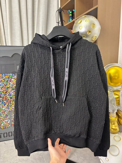 250825 New high-quality full-print embossed custom jacquard hoodie