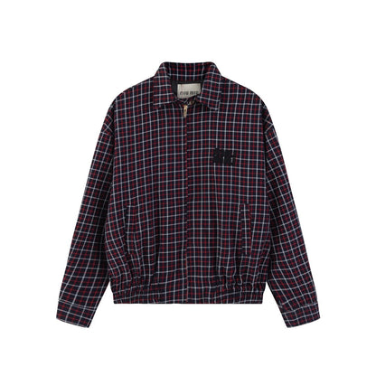 250902 New high-quality classic red checkered jacket