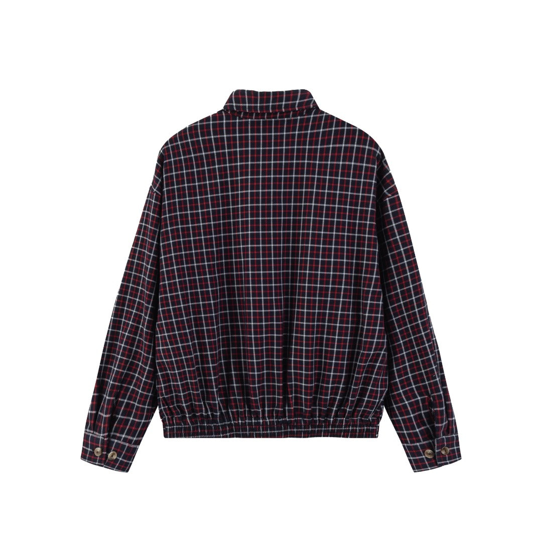 250902 New high-quality classic red checkered jacket