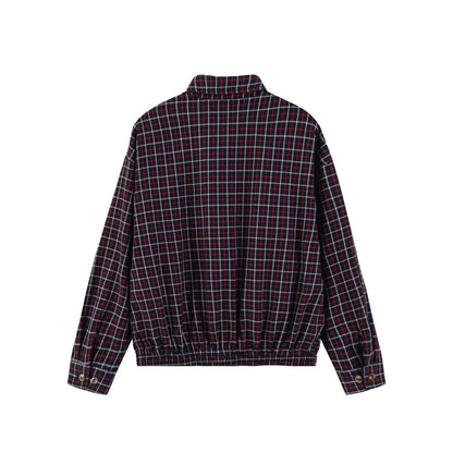 250902 New high-quality classic red checkered jacket