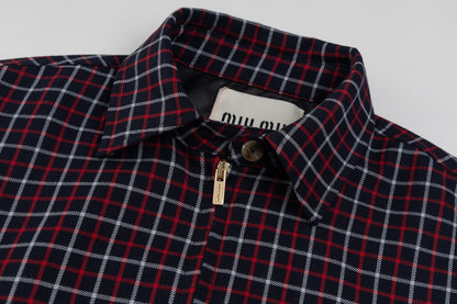 250902 New high-quality classic red checkered jacket