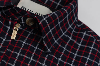 250902 New high-quality classic red checkered jacket