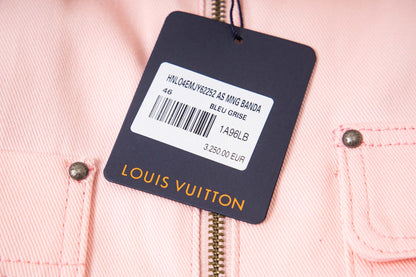 250902 A new high-quality pink jacket with a patchwork collar