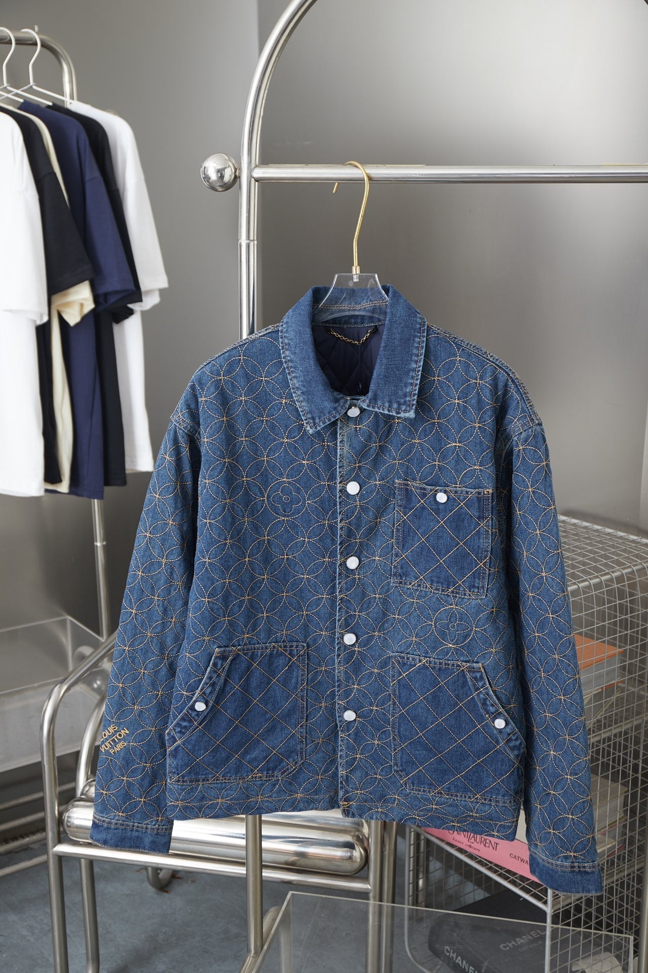 250902 New high-quality custom-made fabric denim jacket