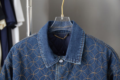 250902 New high-quality custom-made fabric denim jacket
