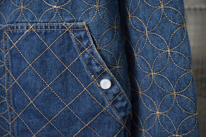 250902 New high-quality custom-made fabric denim jacket