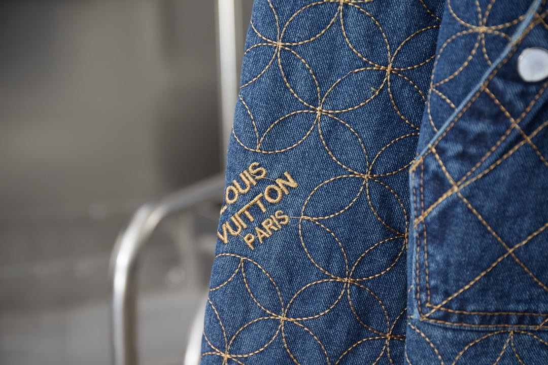 250902 New high-quality custom-made fabric denim jacket