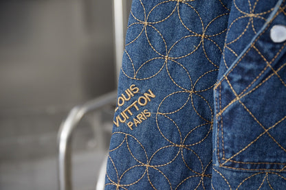 250902 New high-quality custom-made fabric denim jacket