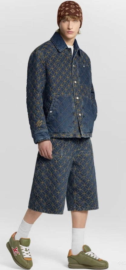 250902 New high-quality custom-made fabric denim jacket