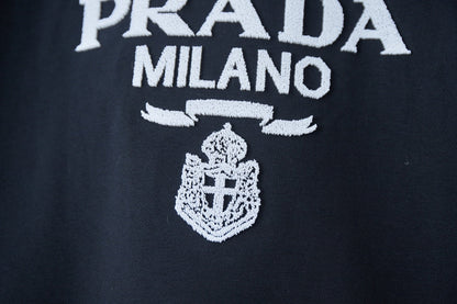 250902 New high-quality, simple embroidered lapel sweatshirt